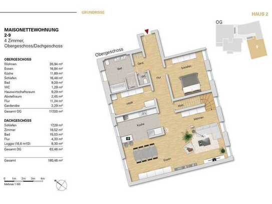 ***Luxuriöse 4 Zi.-Maisonette-Wohnung im 1.OG + 2.OG, WE 2-9 als Erstbezug***