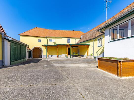 LÄNDLICHE IDYLLE IM WEINVIERTEL- LANDSGUT MIT GÄSTEHAUS, HALLE UND WEINKELLER