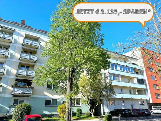 LINZ/STADT: (Breitwiesergutstraße): EIGENTUMSWOHNUNG ca. 85 m2 Wohnfläche (4 Zimmer) + 5,62 m2 LOGGIA