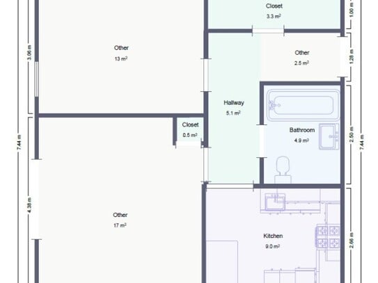 2-Raum-Wohnung mit Balkon und Einbauküche in Burkhardtsdorf OT Meinersdorf!