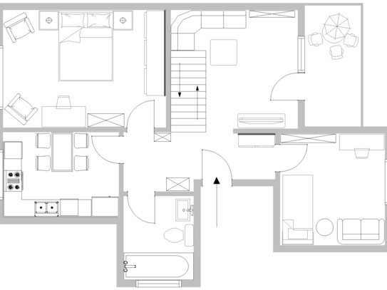 City-Residence: Spacious maisonette apartment with a nice work area – euhabitat