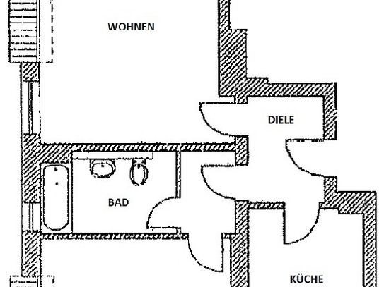 Helle 2-Zimmerwohnung in der Dresdner Albertstadt