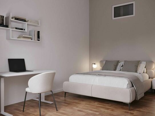 Sophistizierte Einfachheit: Stilvolles 2-Zimmer-Apartment mit Balkon