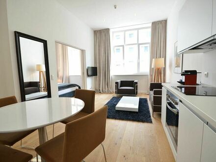 Stilvolles und komplett eingerichtetes 35 m² großes Apartment mit Service in Frankfurt in der Nähe des Weißen Turms