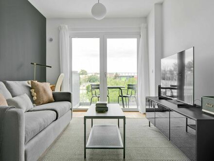 Neubau mit Stil! 2 Zimmer mit Balkon und hipper Wohnküche! Sowie Parkett, Badewanne und Ausblick