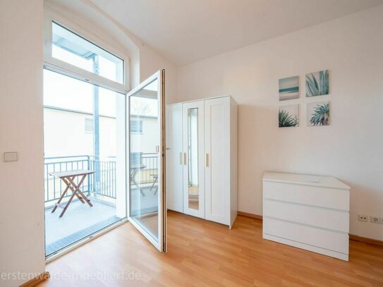 Premium Wohnung mit Balkon, voll ausgestattet und neu, nahe Tesla