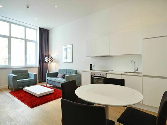 Möblierte Business-Wohnung mit 1 Schlafzimmer zur Zwischenmiete in Frankfurt bei Schweizerplatz und Paulskirche #