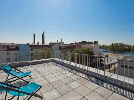 Kleines Studio mit Küche & Balkon im Boardinghaus Spreepolis