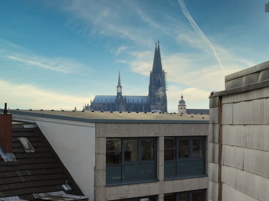 2-room maisonette apartment with roof terrace - cathedral view included