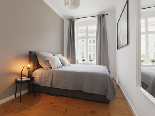 3-room new refurbished loft apartment with open kitchen, sunny balcony at Berlin - Mitte