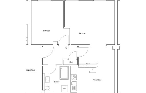 Wurmbergstr. 11, 1 R - Gemütliche 2 Zimmer Wohnung mit Tageslichtbad