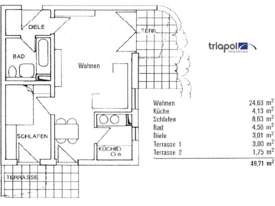 Gemütliche 2-Zi-Erdgeschosswohnung mit 2 Terrassen in ruhiger Stadtrandlage von Dresden. - triapol Immobilien