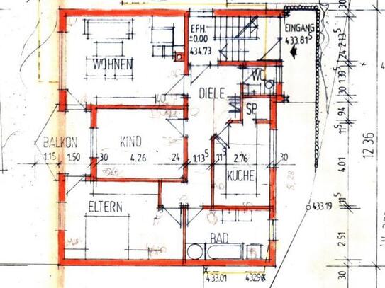 Großz. 3,5 Zimmerwohnung 96m2 renoviert 73434 AA-Reichenbach