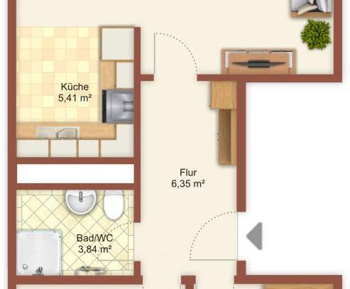 3-Raum-Wohnung in Chemnitz Helbersdorf