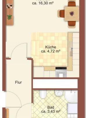 2-Raum-Wohnung in Chemnitz Helbersdorf