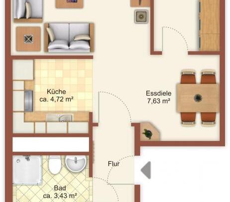 3-Raum-Wohnung in Chemnitz Helbersdorf