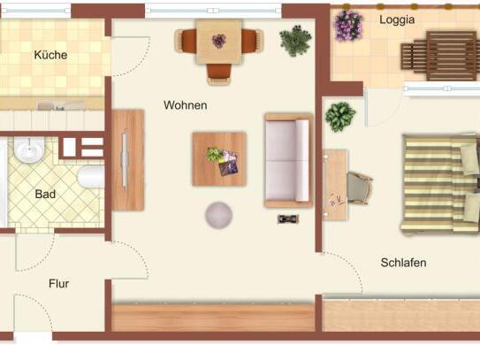 2-Raum-Wohnung in Chemnitz Helbersdorf