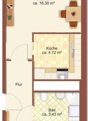 2-Raum-Wohnung in Chemnitz Helbersdorf