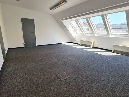 SHARED OFFICE! KLIMATISIERTES 50 m2 Coworking-Büro, 1 Zimmer, Gemeinschaftsküche, Tower-Server, 2 Toiletten, Siebenbrun…