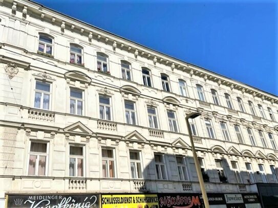 UNBEFRISTETE 76 m2 Altbau, sonnige 3 Zimmer, Extraküche, Wannenbad, Parketten, 3. Stock ohne Lift, FUZO Meidlinger Haup…