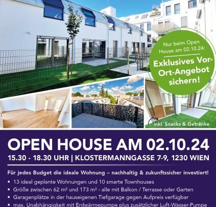 Viel Raum für Familien! Think big - Cooles Townhouse mit Garten! 4 Zimmer + Ideale Raumaufteilung + Erdwärme + Absolute…