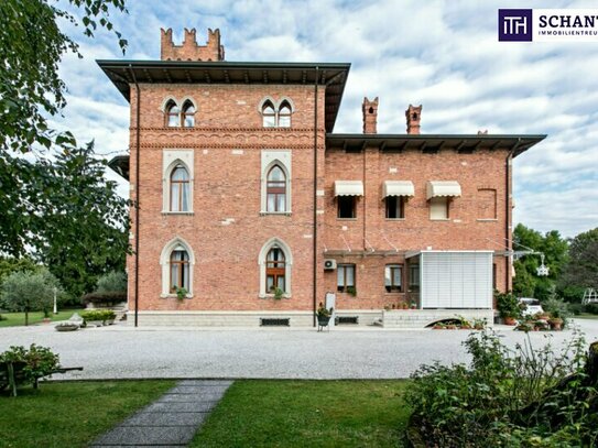 Ein Traum wird wahr mit der historischen 960m² Villa mit einem 17.000m² großen Park mit Teich und Pool in Pordenone - T…