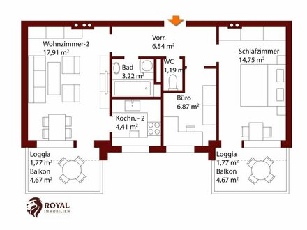 Renovierungsbedürftige 3-Zimmer Wohnung mit 2 Balkonen in Abtenau