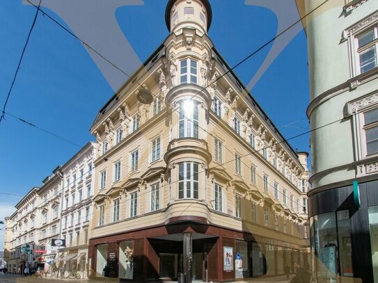 Moderne, klimatisierte Geschäftsfläche mit hoher Fußgängerfrequenz in der Linzer Innenstadt zu vermieten!