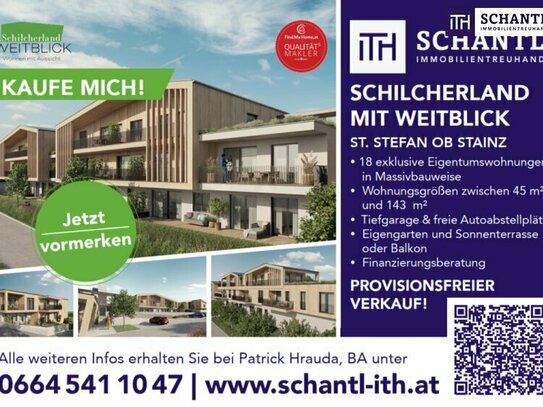 Projekt Schilcherland mit Weitblick - Hervorragendes Neubauprojekt im Zentrum von St. Stefan ob Stainz - 18 TOP WOHNUNG…