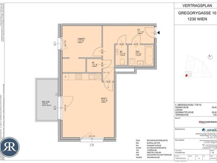 2-Zimmer Neubauwohnung mit Balkon im 5. OG - Bezug ab 1. Mai 2023