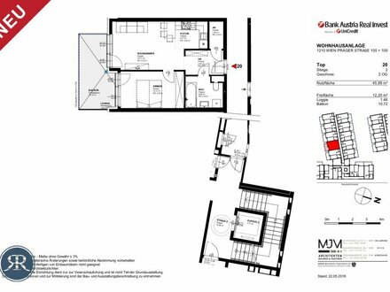 2-Zi mit Loggia & Balkon im 2. OG - TOP 220 (AB JUNI)