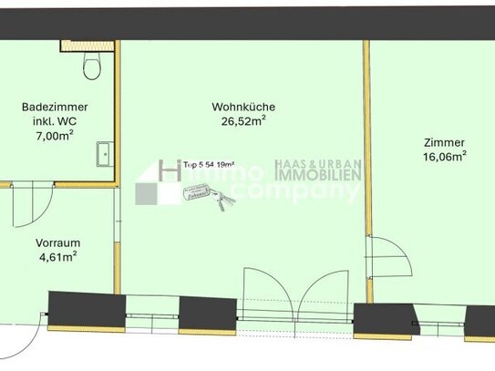 Erstbezug nach Sanierung - 2-Zimmer Wohnung zu vermieten - 54,19m² - Top5