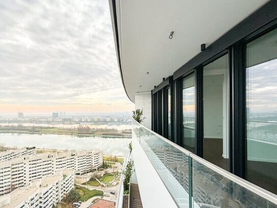 Danube Flats mit Fernblick // 18.Stock // Stilvoll Wohnen im höchsten Wohnturm Österreichs