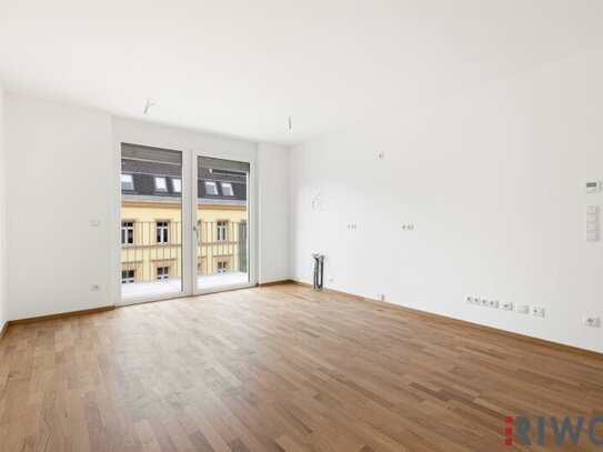 JETZT PROVISIONSFREI | ERSTBEZUG mit ca. 7 m² BALKON | 2-Zimmer Neubau | Fernwärme | TG-Stellplatz optional | Nachhalti…