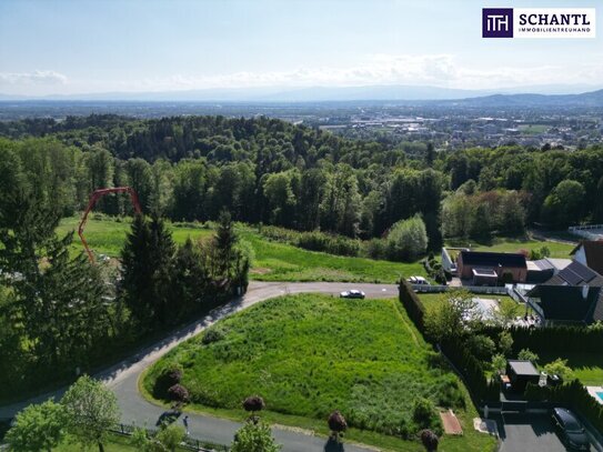 Lassen Sie sich DAS nicht entgehen - Exklusives 1291m2 großes Grundstück in Raaba – Traumhafte Lage mit Panoramablick!…