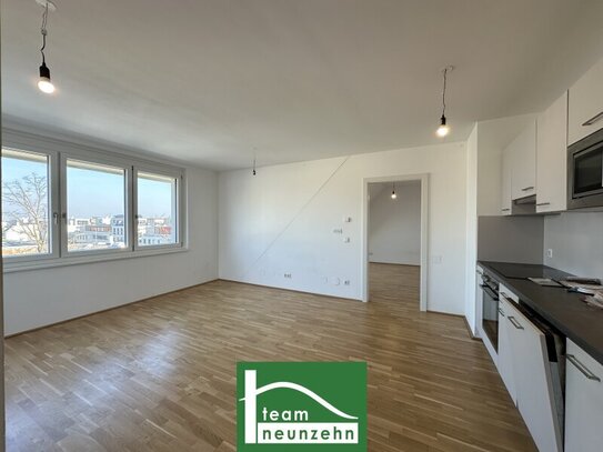 Unbefristete Neubau-Dachgeschosswohnung in Essling mit Einbauküche, Waschtrockner und großer Terrasse!