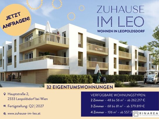 FÜR ANLEGER // Zuhause IM LEO | Gut geplante 3 Zimmer Wohnung mit Balkon | 2.OG | Tiefgarage im Gebäude | Hauptstraße |…