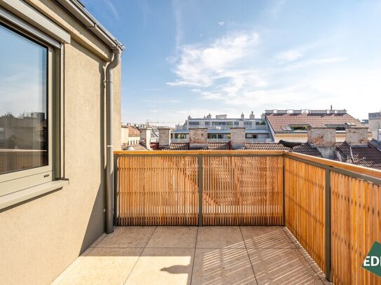 KARAJAN – 2-Zimmer-Dachgeschoß mit Terrasse und Balkon beim Augarten