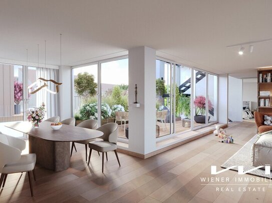 Grünblick ins Quartier Starhemberg - 4 Zimmerwohnung mit Balkon
