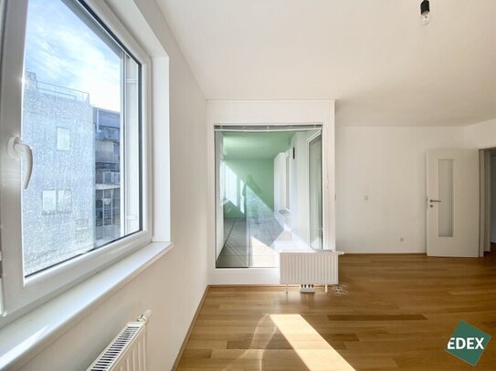Sonniges 2-Zimmer-Apartment mit großer Loggia im Sonnwendviertel beim Hauptbahnhof