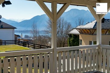 Aussicht von der Terrasse auf den Mondsee