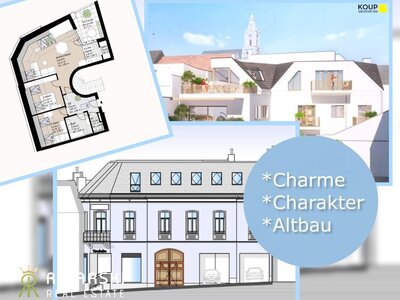 PROVISIONSFREI inkl. 2 TG Plätze - Wohnen in Verbundenheit - Charakterwohnung mit urbanem Touch und uneinsehbarer Dachterrasse