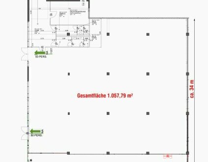 1.057 m² Geschäftsfläche im EG