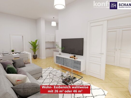 Sorgenlos - Konfigurieren Sie mit! Exklusive, sanierte ca. 70 m² Altbauwohnung in der Hofgasse, Stadtzentrum von Graz!