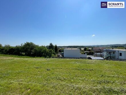 Ruhiges Baugrundstück mit herrlichem Blick in Richtung Bad Loipersdorf!