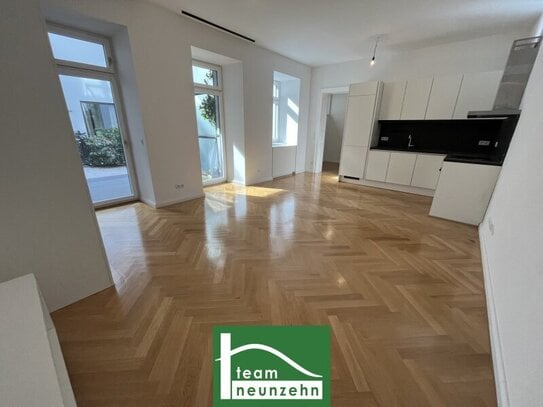 CHARMANT & IN TOP LAGE! ALTBAU-WOHNUNG MIT TERRASSE - GARTEN - ATRIUM! HOFRUHELAGE! SANIERT! Hochwertig inkl. Küche! Ge…