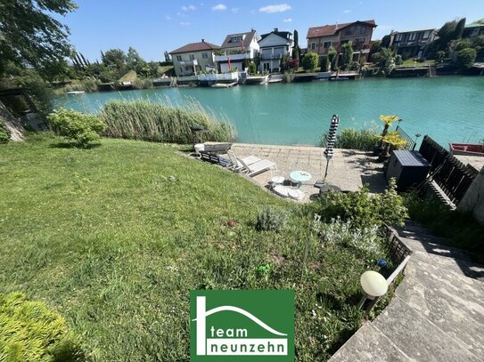 WOHNEN DIREKT AM WASSER! Bungalow mit Blick ins Grüne und direktem Badezugang! Erholung pur! Voll möbliert!