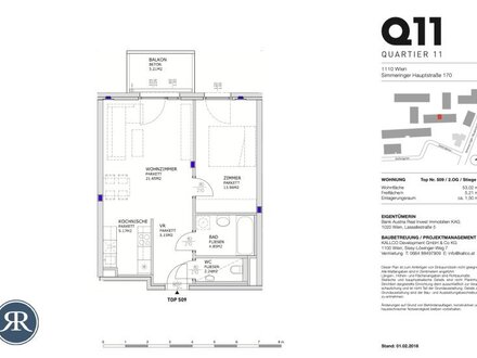 2-Zi. mit Balkon im 2.OG - Top 509 (AB JUNI 2024)