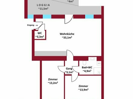 Erstbezug nach Sanierung: Holzparkett I Aufzug I großzügige Loggia I Luftwärmepumpe