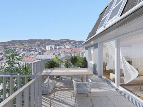 ++WEITBLICK++ Premium Penthouse mit 13m² Terrasse, alles auf einer EBENE! Lift in die Wohnung!